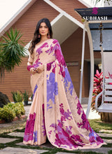 Subhash Sarees Dilnaaz Moss Chiffon Printed Saree Collection - Soft Lightweight Designer Sarees - Single Pcs Available - M.R. Saree Emporium