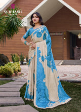 Subhash Sarees Dilnaaz Moss Chiffon Printed Saree Collection - Soft Lightweight Designer Sarees - Single Pcs Available - M.R. Saree Emporium