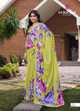 Subhash Sarees Dilnaaz Moss Chiffon Printed Saree Collection - Soft Lightweight Designer Sarees - Single Pcs Available - M.R. Saree Emporium
