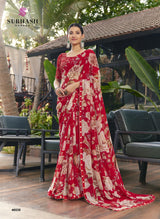 Subhash Kalyani-4 Floral Printed Chiffon Saree Collection - Single Pcs Available - M.R. Saree Emporium