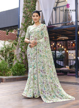 Subhash Kalyani-4 Floral Printed Chiffon Saree Collection - Single Pcs Available - M.R. Saree Emporium