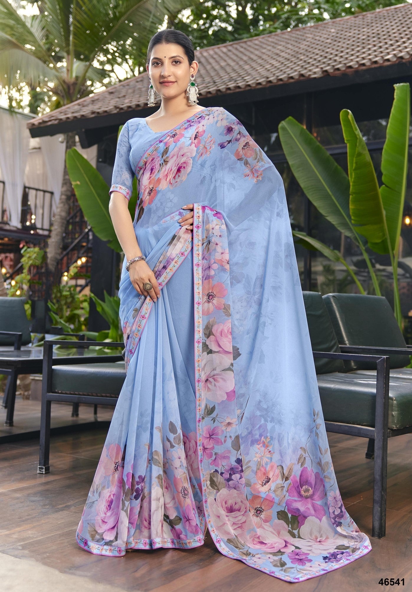 Subhash Kalyani-4 Floral Printed Chiffon Saree Collection - Single Pcs Available - M.R. Saree Emporium