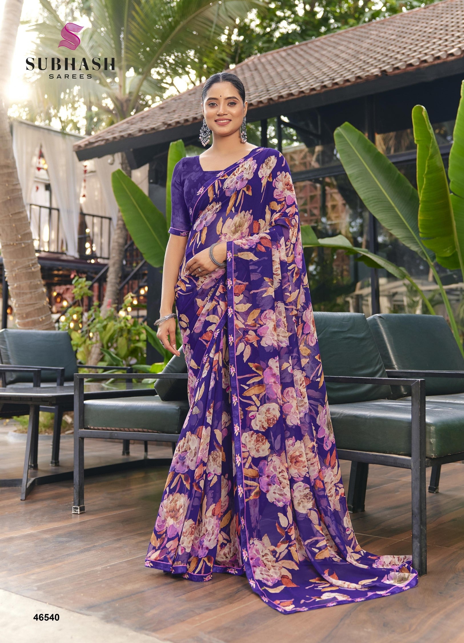 Subhash Kalyani-4 Floral Printed Chiffon Saree Collection - Single Pcs Available - M.R. Saree Emporium