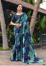 Subhash Kalyani-4 Floral Printed Chiffon Saree Collection - Single Pcs Available - M.R. Saree Emporium
