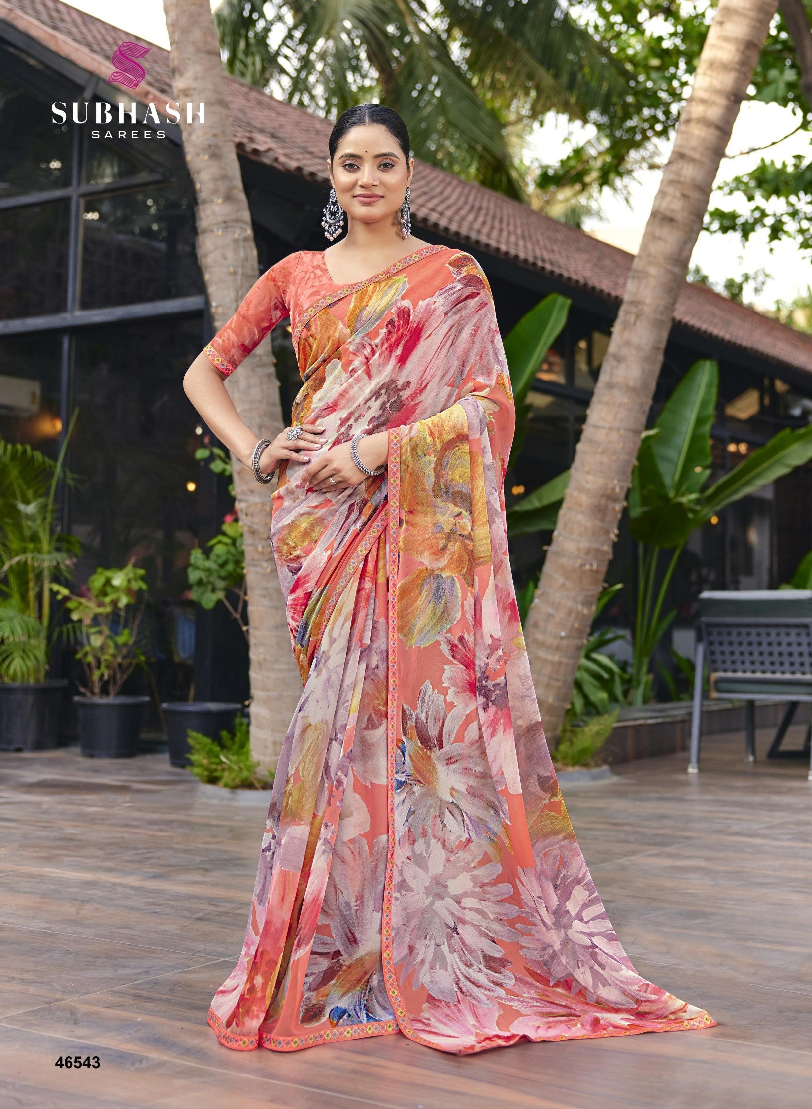 Subhash Kalyani-4 Floral Printed Chiffon Saree Collection - Single Pcs Available - M.R. Saree Emporium