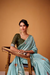 Women's Jamdani Cotton Saree - Premium Floral Designer Saree