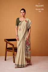 Elegant Jamdani Cotton Saree - Floral Print with Tassel Pallu