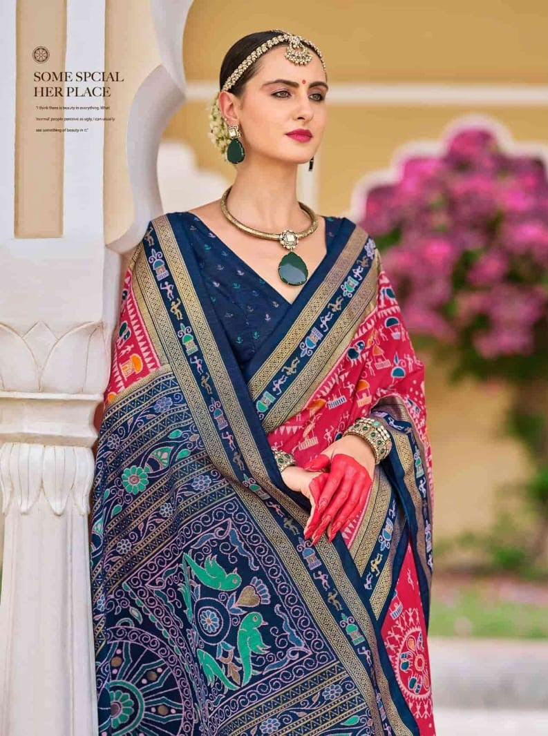 Trirath Miraaya Printed Designer Saree - Mercerized Sigma Silk Traditional Saree - M.R. Saree Emporium