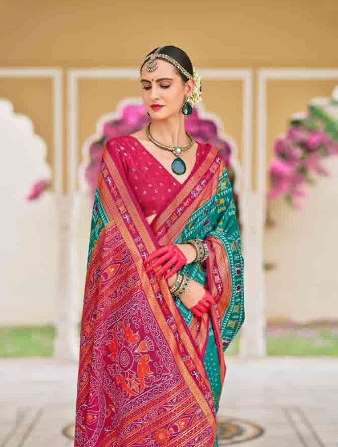 Trirath Miraaya Printed Designer Saree - Mercerized Sigma Silk Traditional Saree - M.R. Saree Emporium