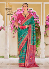 Trirath Miraaya Printed Designer Saree - Mercerized Sigma Silk Traditional Saree - M.R. Saree Emporium