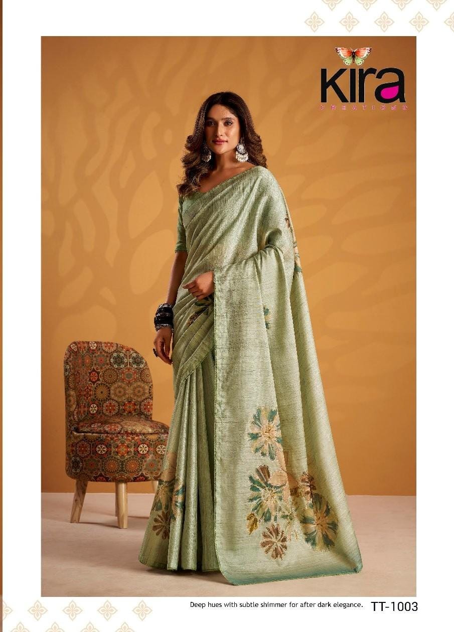 Kira Kasheeda Silk Saree TT-1003 - Floral Designer Silk Saree - M.R. Saree Emporium