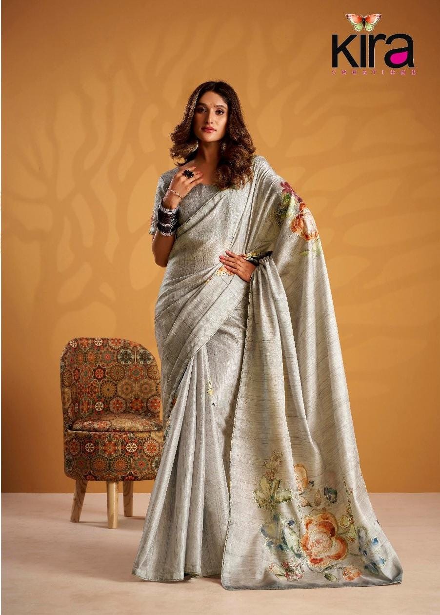 Kira Kasheeda Silk Saree - Pure Tussar Silk with Kasheeda Work & Designer Blouse - Single & 08 Pcs Set Available - M.R. Saree Emporium