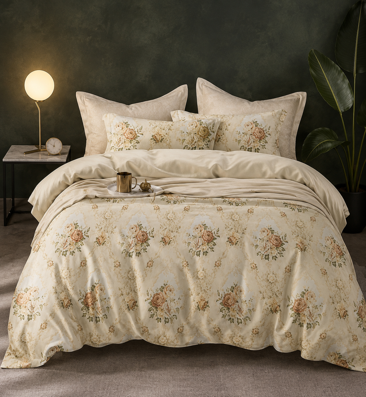 Daffodil Printed Bedsheet - Double Bed