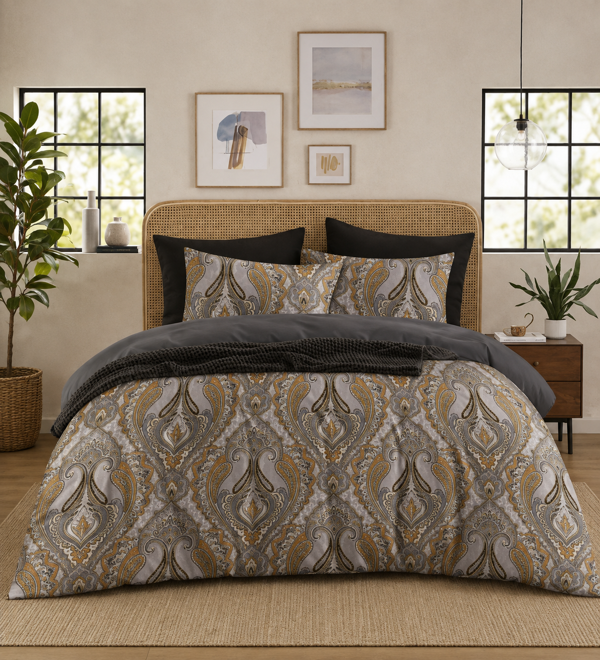 Daffodil Printed Bedsheet - Double Bed