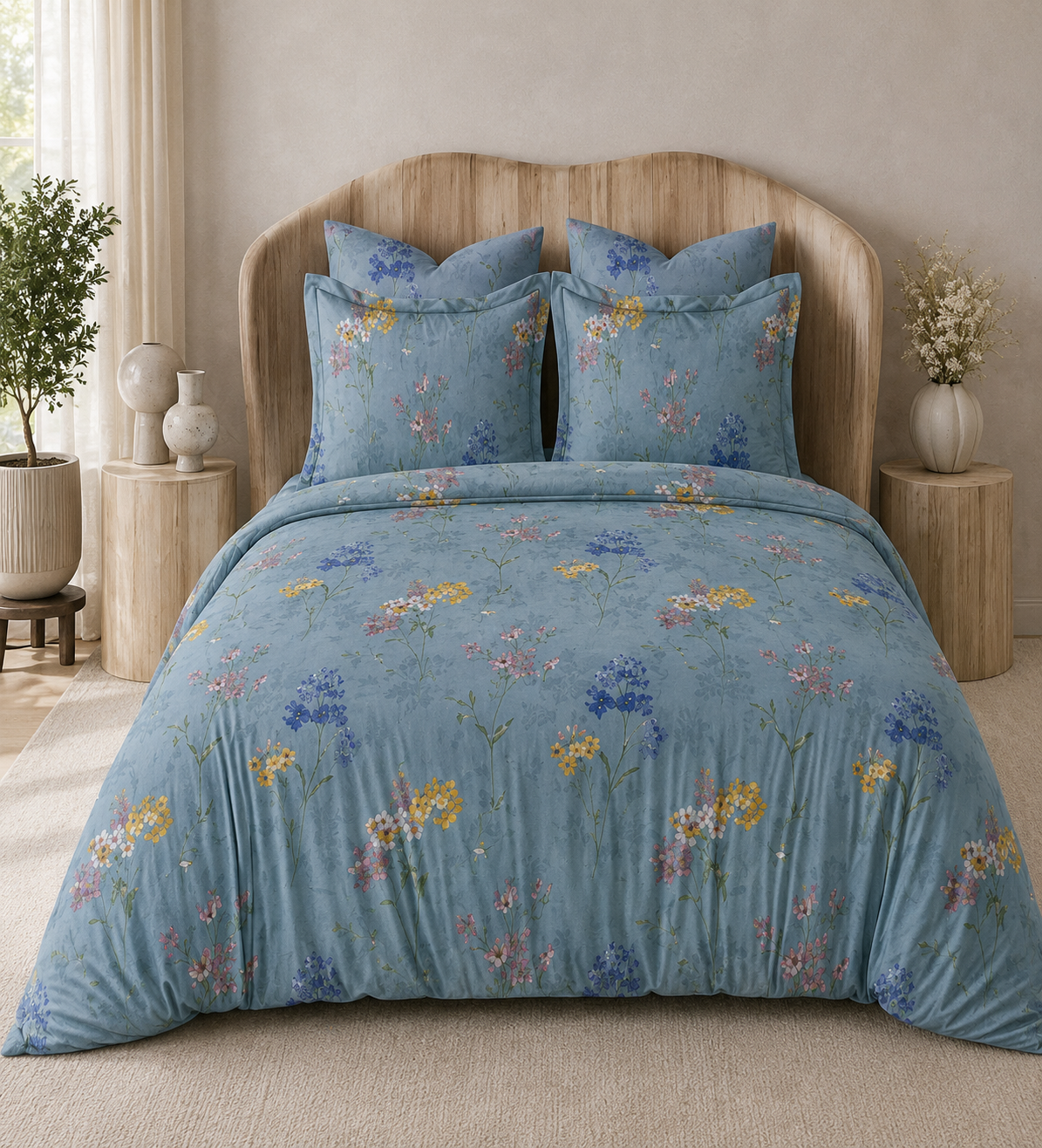 Daffodil Printed Bedsheet - Double Bed