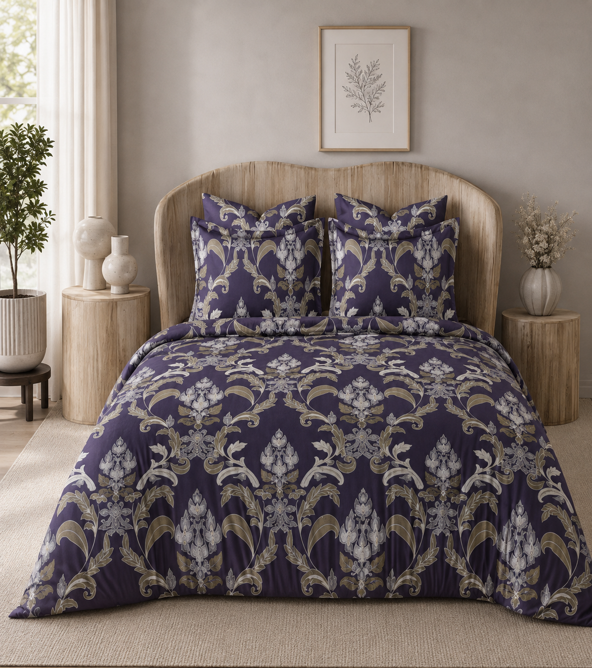 Daffodil Printed Bedsheet - Double Bed