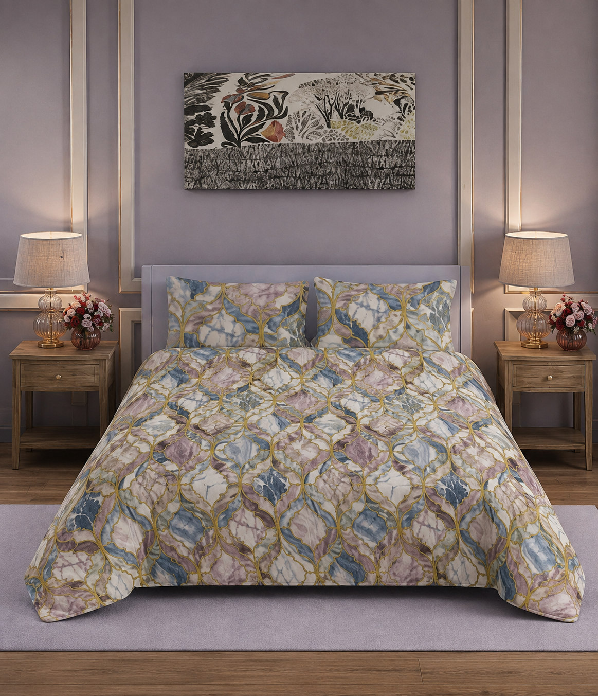 Daffodil Printed Bedsheet - Double Bed
