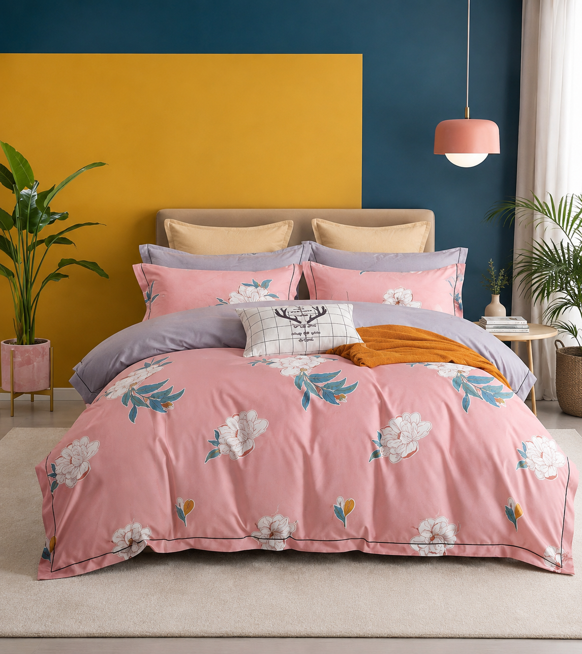 Daffodil Printed Bedsheet - Double Bed
