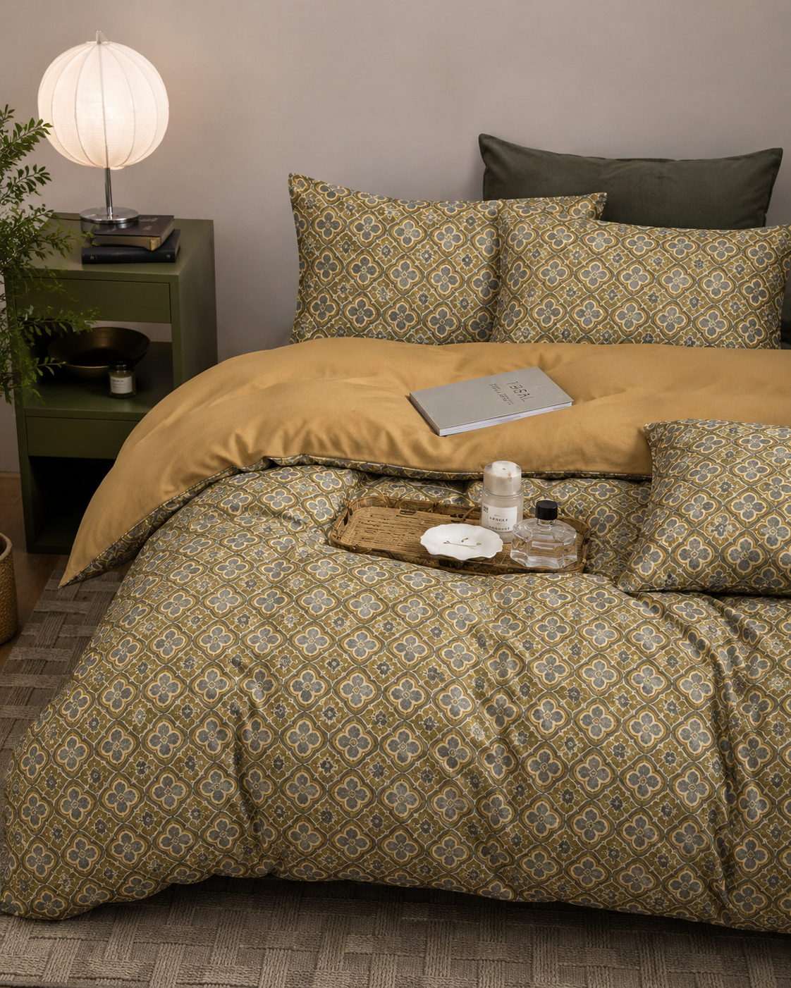 Daffodil Printed Bedsheet - Double Bed
