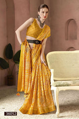 Deeya Fancy Print Saree – Swarovski Work M.R. Saree Emporium