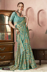 Deeya Fancy Print Saree – Swarovski Work M.R. Saree Emporium