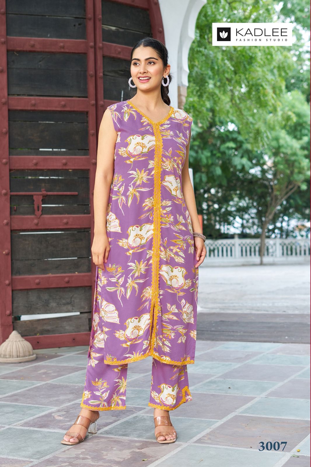 Kadlee Saavi Vol 2 Rayon Printed Kurti Set - Sleeveless Designer Top Bottom Set - Daily Wear Ethnic - M.R. Saree Emporium