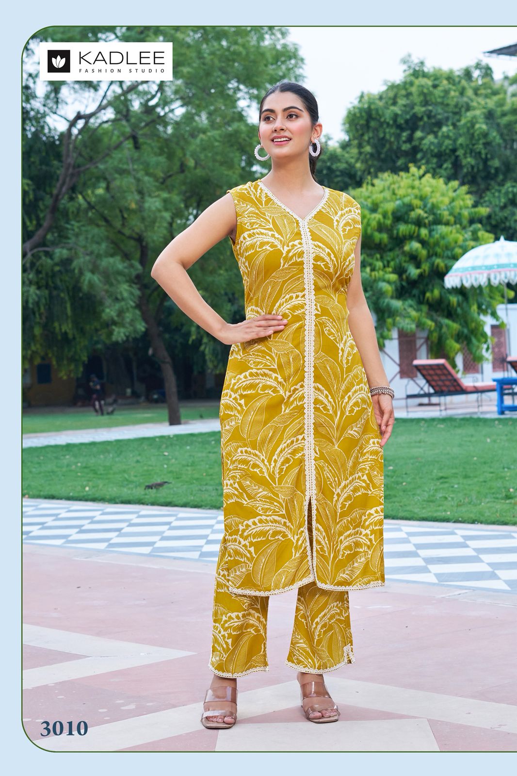 Kadlee Saavi Vol 2 Rayon Printed Kurti Set - Sleeveless Designer Top Bottom Set - Daily Wear Ethnic - M.R. Saree Emporium