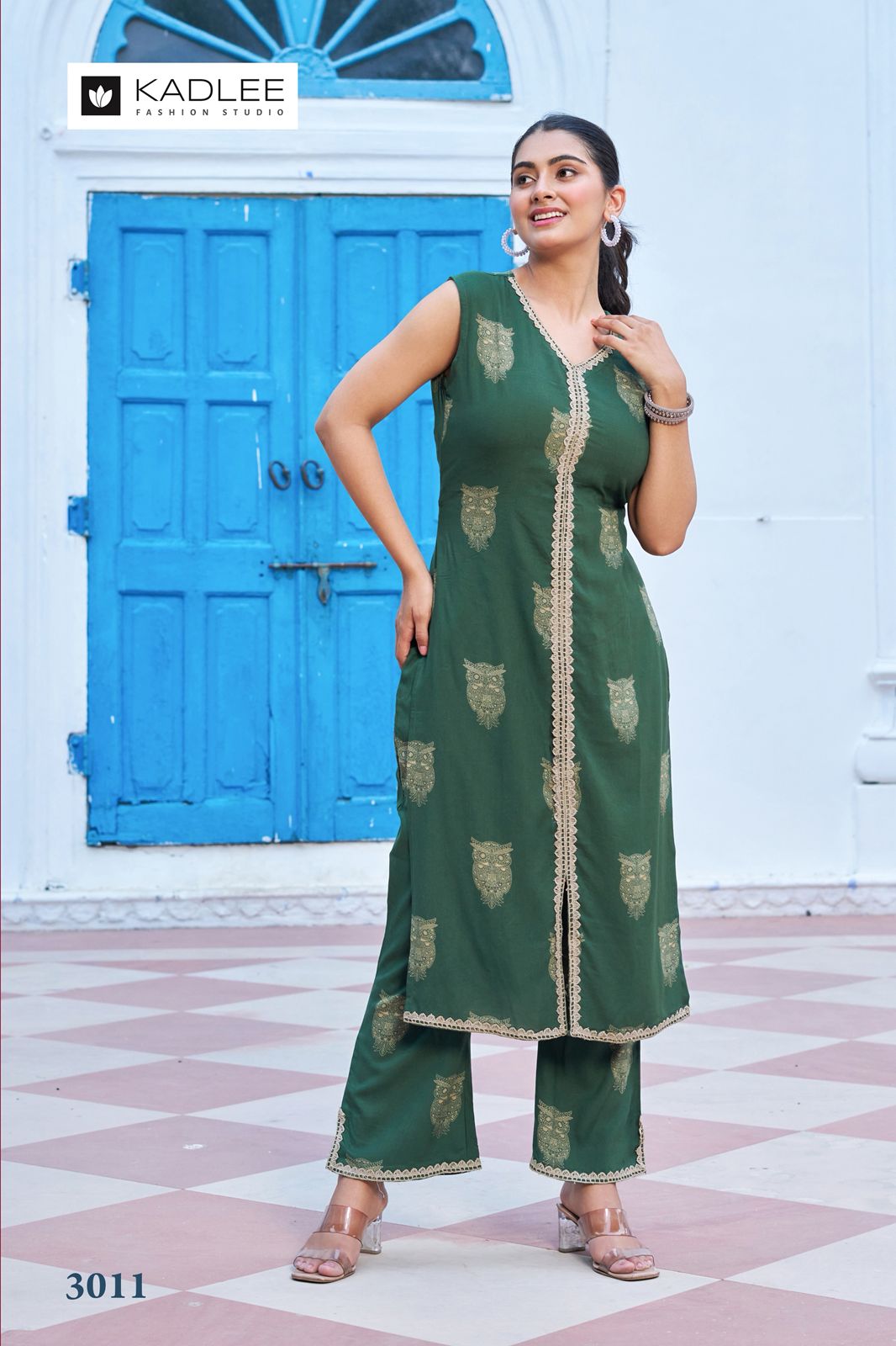 Kadlee Saavi Vol 2 Rayon Printed Kurti Set - Sleeveless Designer Top Bottom Set - Daily Wear Ethnic - M.R. Saree Emporium