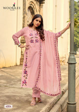 Wooglee Rudrika Viscose Weaving Thread Worked Kurti With Bottom Dupatta