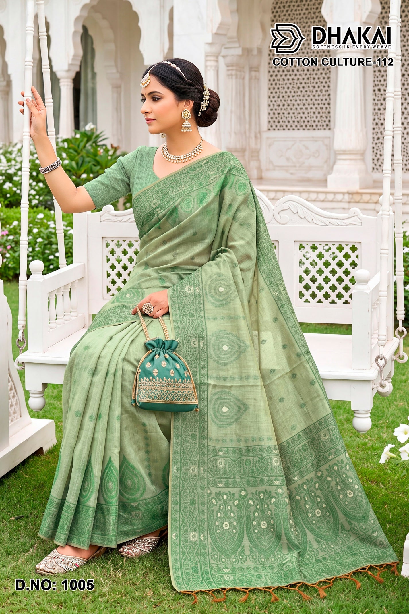 Cotton Culture-112 Premium Cotton Saree - 4 Pcs Set