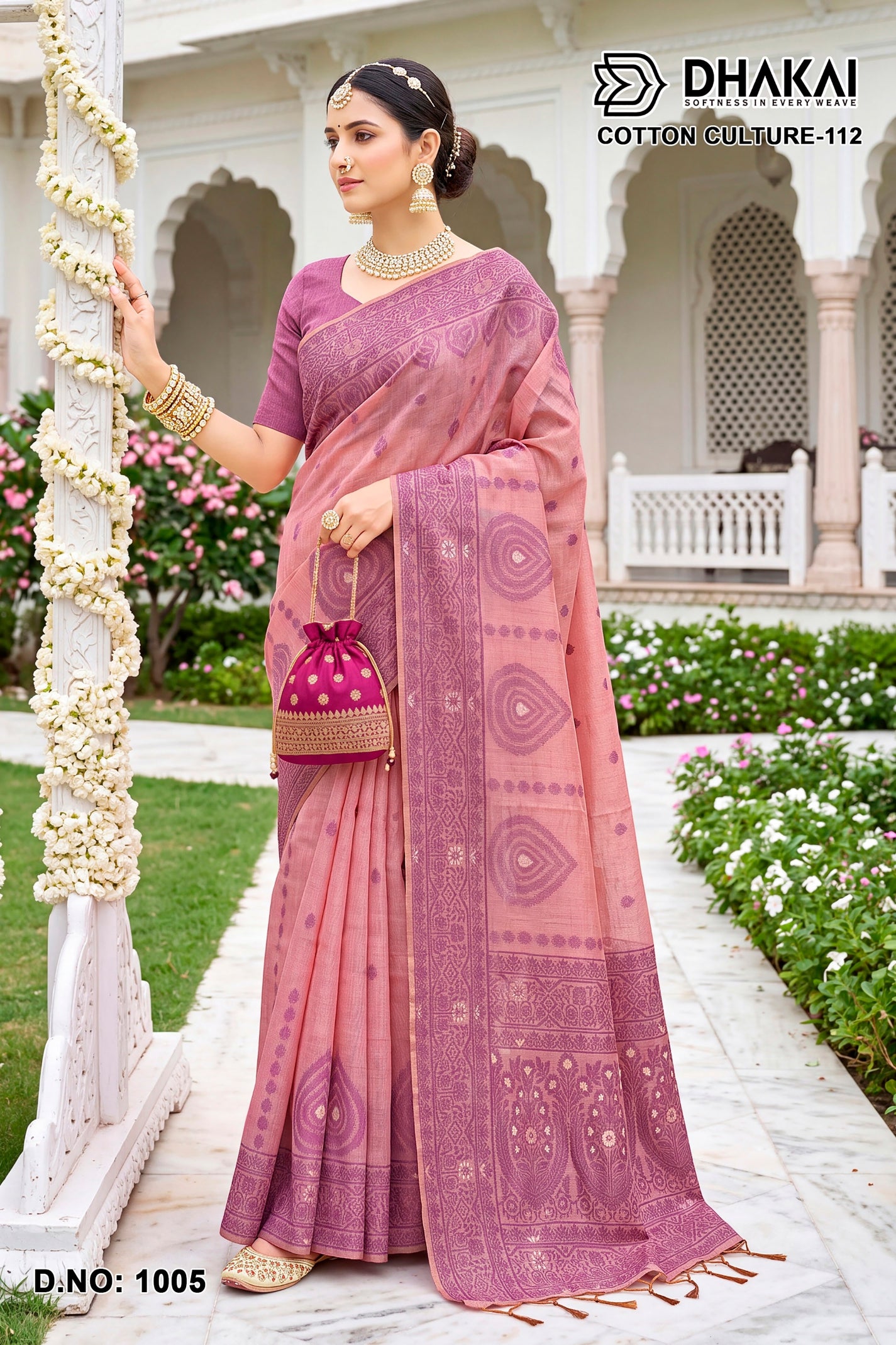 Cotton Culture-112 Premium Cotton Saree - 4 Pcs Set