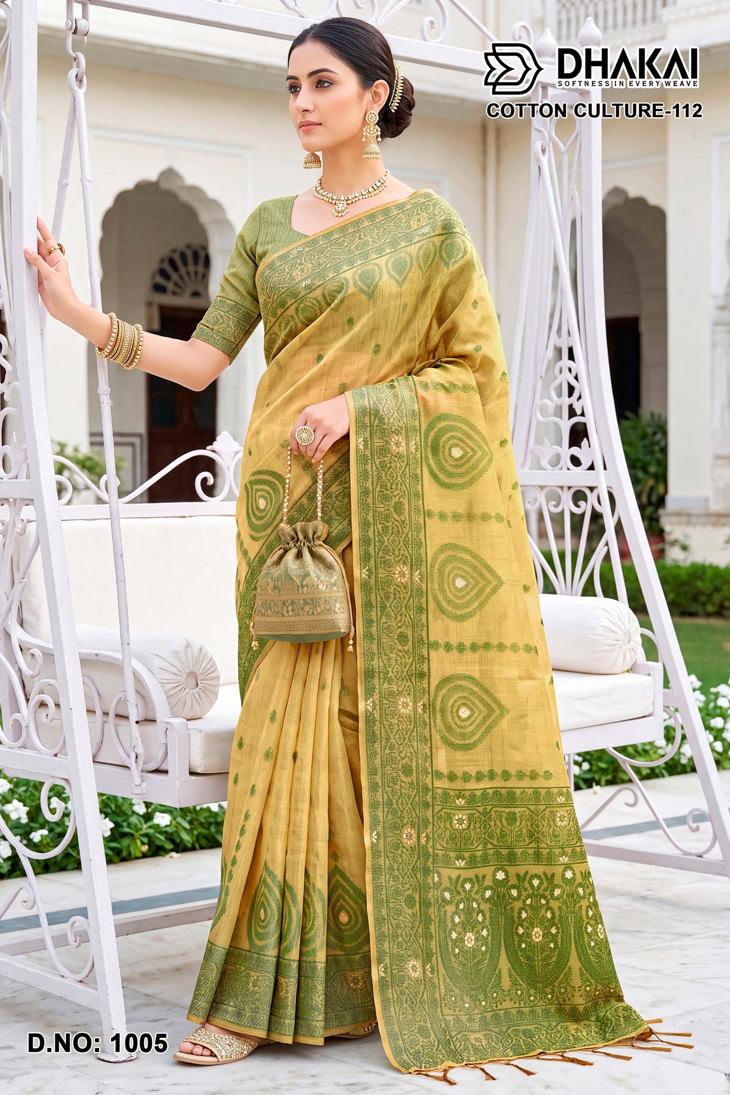 Cotton Culture-112 Premium Cotton Saree - 4 Pcs Set