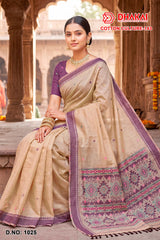 Cotton Culture-143 Cotton Designer Saree - 4 Pcs Wholesale Set