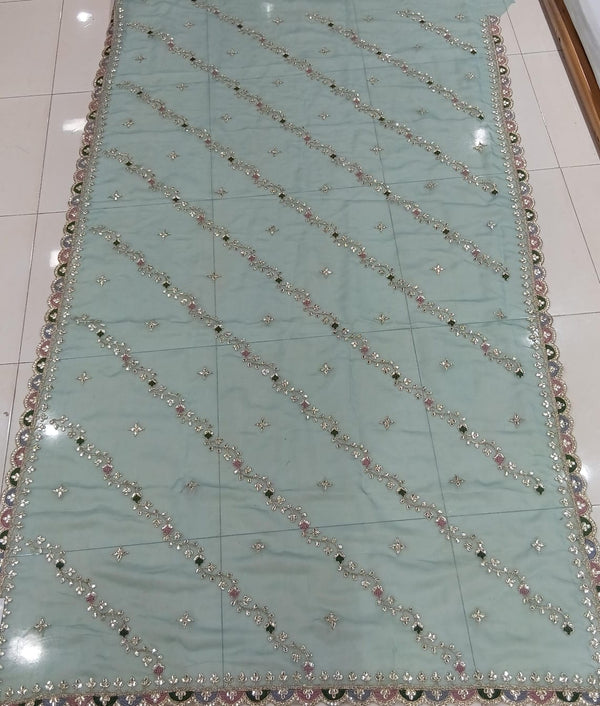 Wholesale Designer Organza Fabric with Fancy Work & Border 5 Pcs Ser-M.R. Saree Emporium