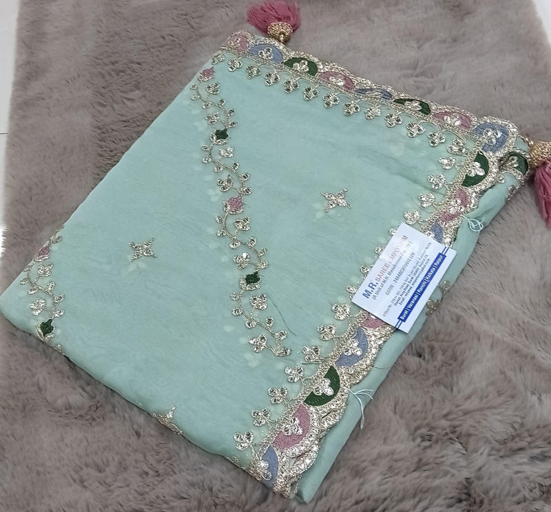 Wholesale Designer Organza Fabric with Fancy Work & Border 5 Pcs Ser-M.R. Saree Emporium