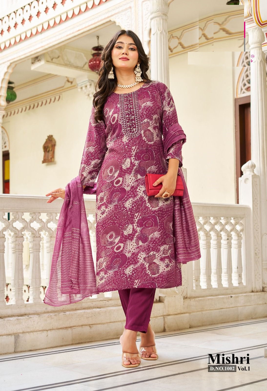 Mishri Vol.1 – Straight Kurti with Pant & Dupatta Set – 10 Designs – M.R. Saree Emporium