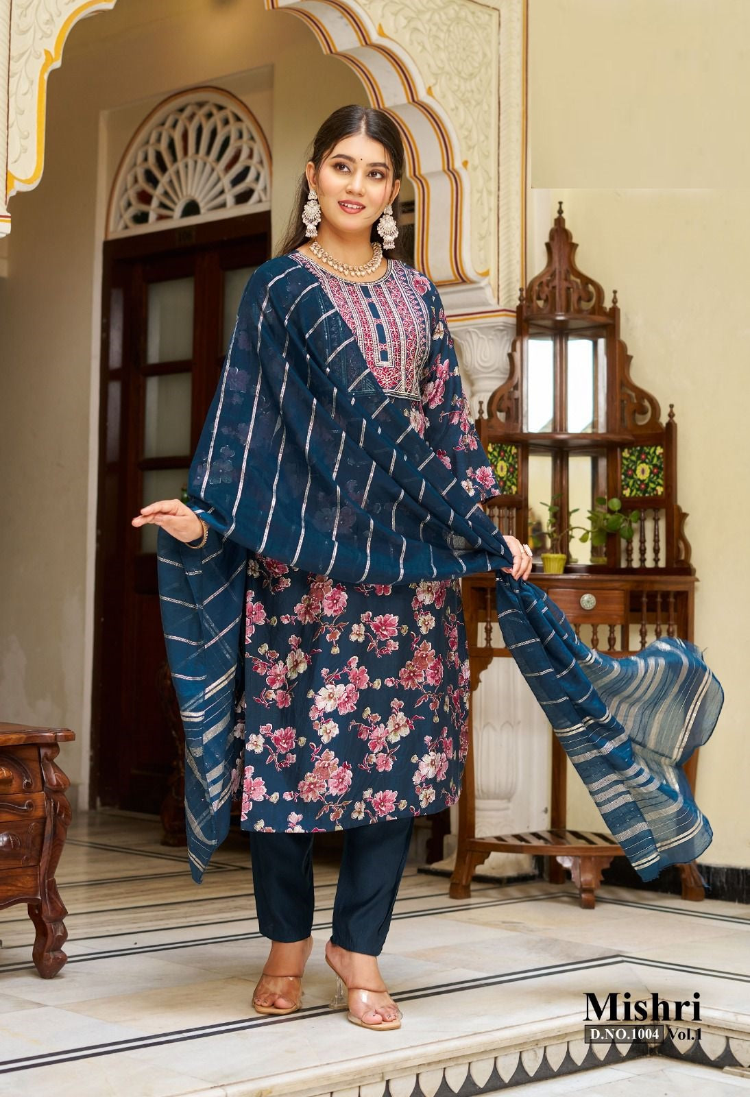 Mishri Vol.1 – Straight Kurti with Pant & Dupatta Set – 10 Designs – M.R. Saree Emporium