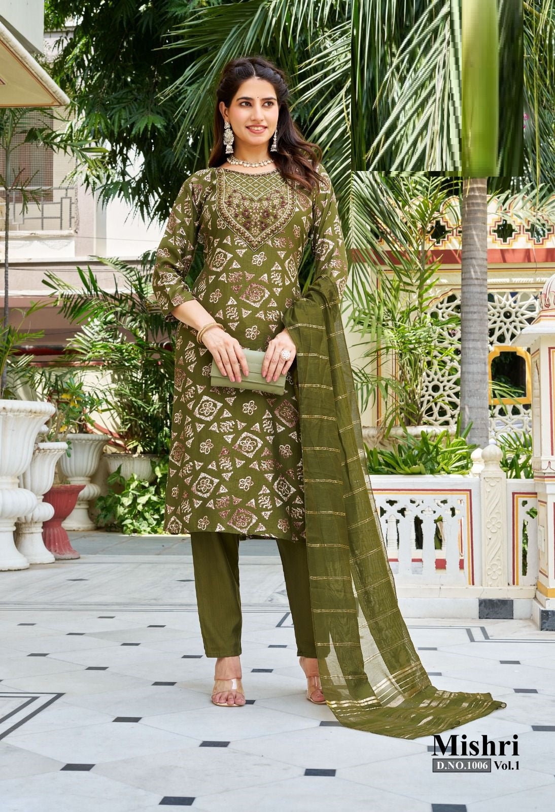 Mishri Vol.1 – Straight Kurti with Pant & Dupatta Set – 10 Designs – M.R. Saree Emporium