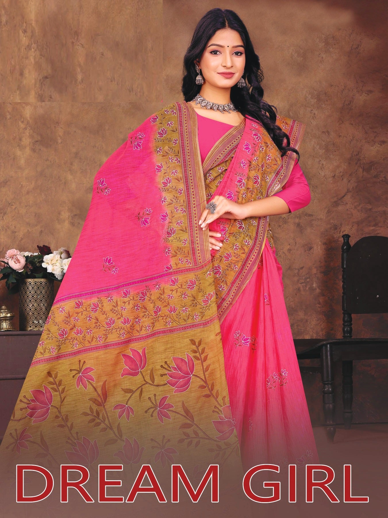 Dream Girl Cotton Printed Saree Set – 08 Pcs -Pure Cotton Sarees - M.R. Saree Emporium