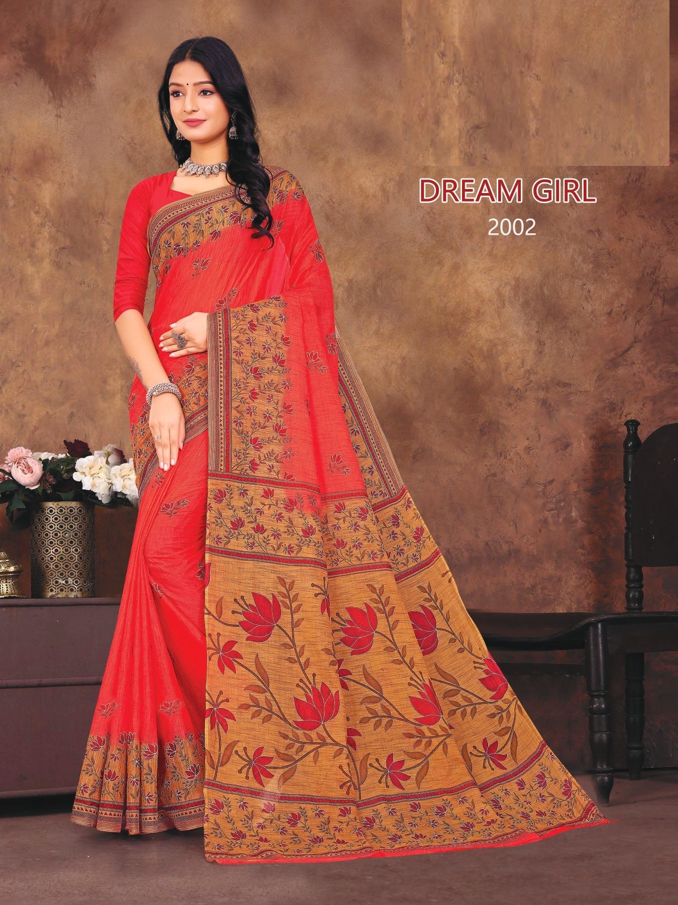 Dream Girl Cotton Printed Saree Set – 08 Pcs -Pure Cotton Sarees - M.R. Saree Emporium