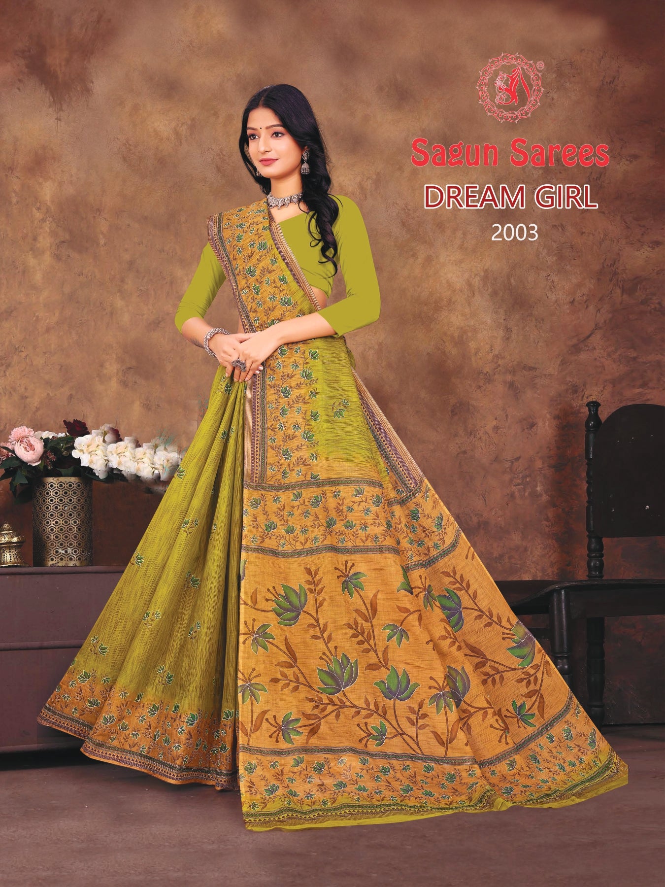 Dream Girl Cotton Printed Saree Set – 08 Pcs -Pure Cotton Sarees - M.R. Saree Emporium