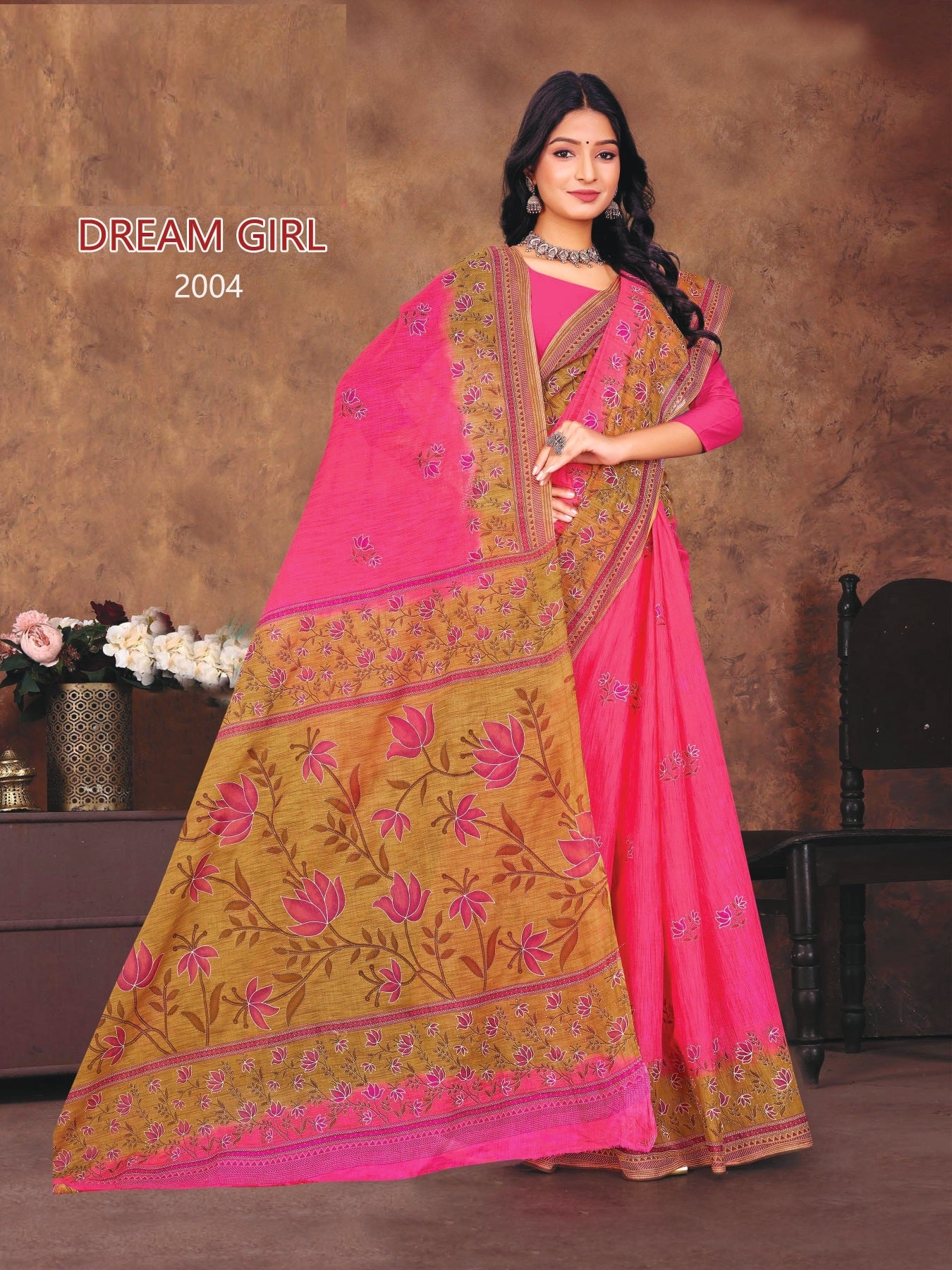 Dream Girl Cotton Printed Saree Set – 08 Pcs -Pure Cotton Sarees - M.R. Saree Emporium