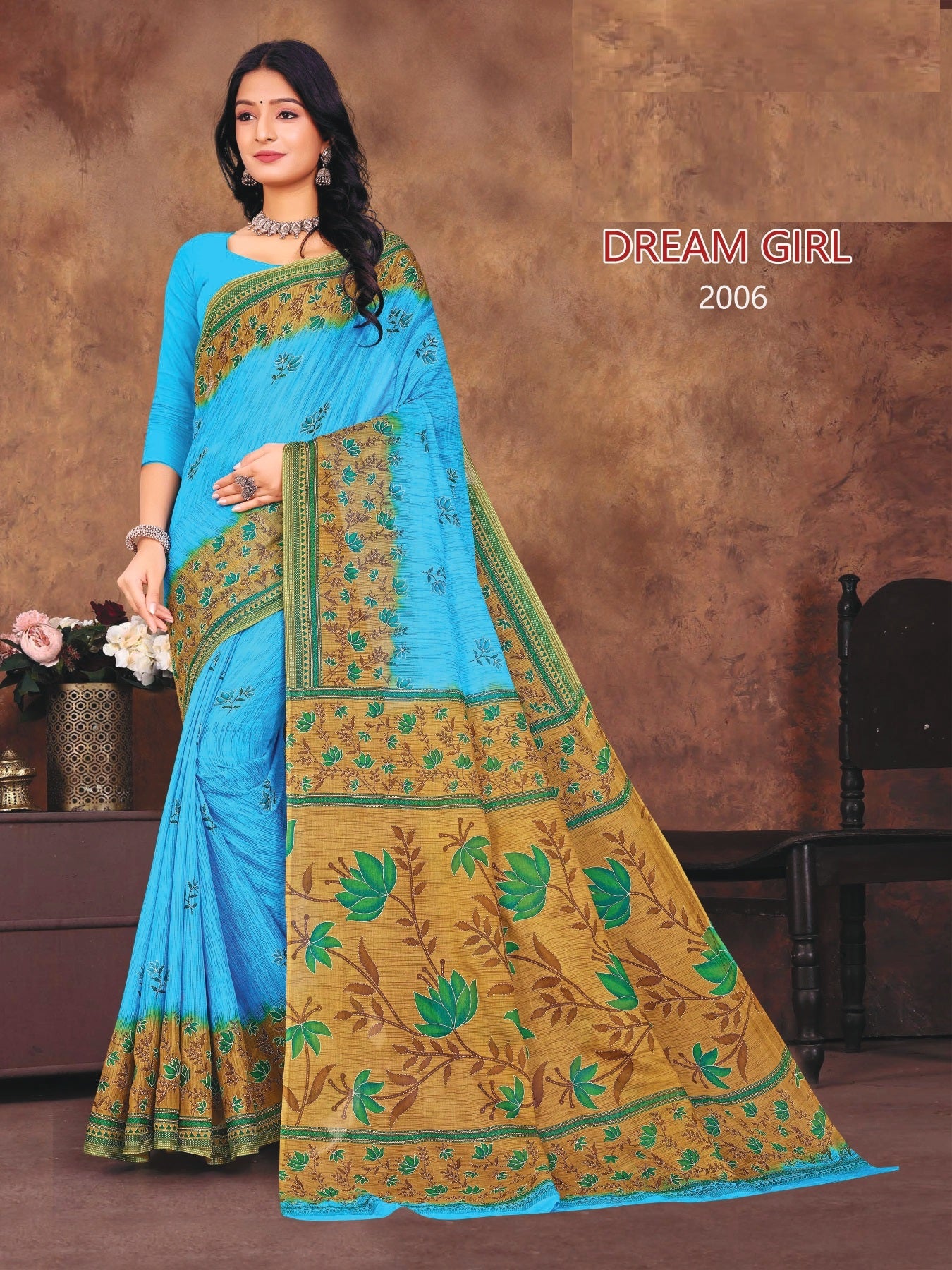 Dream Girl Cotton Printed Saree Set – 08 Pcs -Pure Cotton Sarees - M.R. Saree Emporium