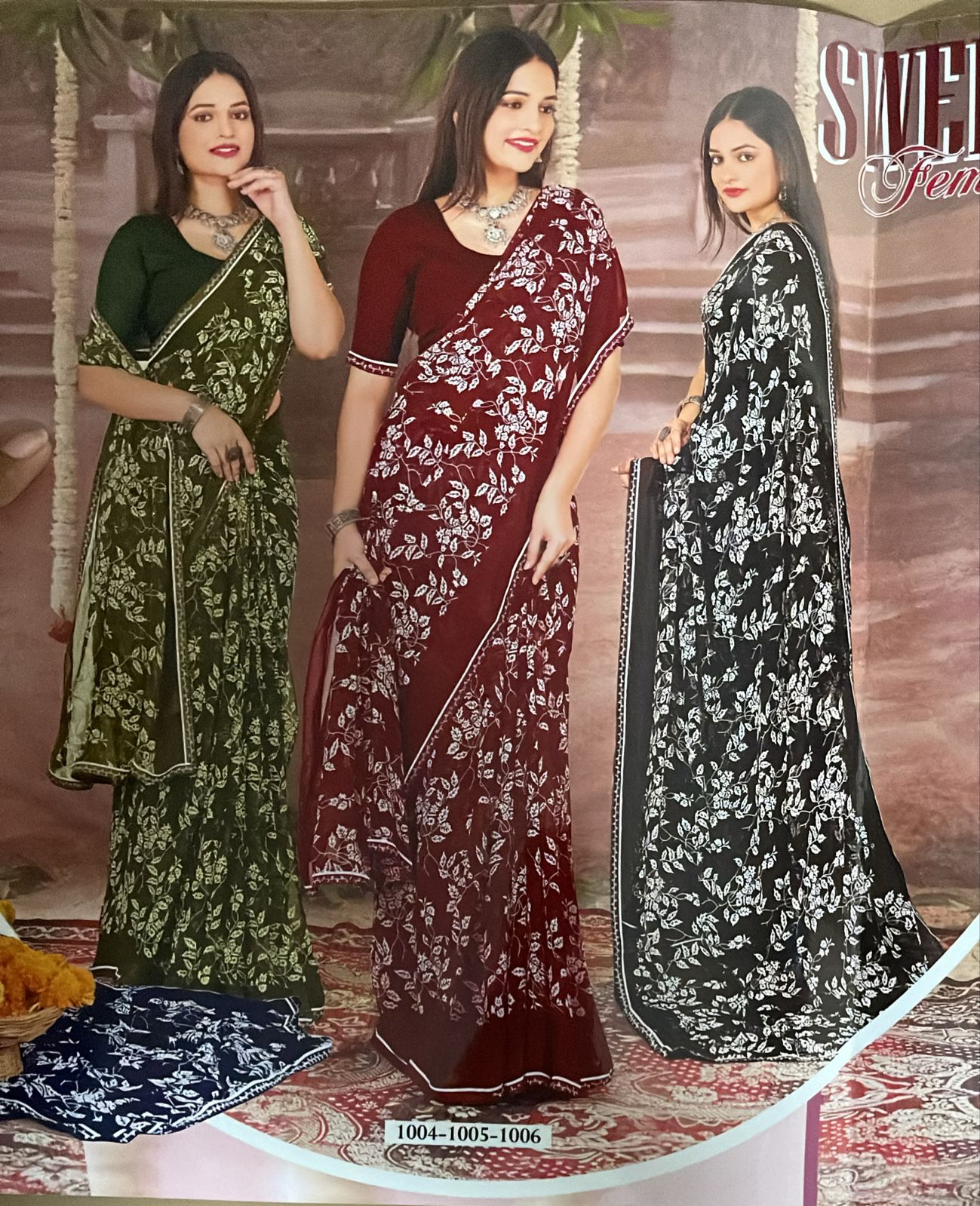 EkStree Gajal Vol-02 Weightless Saree 8 Pcs Set - Daily Wear Printed Sarees Wholesale - M.R. Saree Emporium