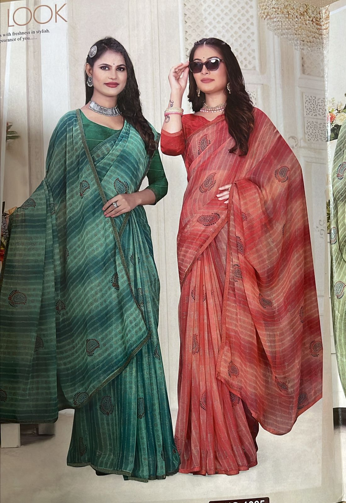 EkStree - Molly Georgette Printed Saree 8 Pcs Set With Blouse - Casual & Festival Wear Collection - M.R. Saree Emporium