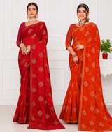 Ek Stree Samiksha Georgette Saree Collection - Designer Printed Saree Set of 8 - M.R. Saree Emporium