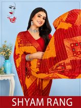 Ek Stree Shyam Rang Georgette Saree Collection - Designer Printed Saree Set of 8 - M.R. Saree Emporium
