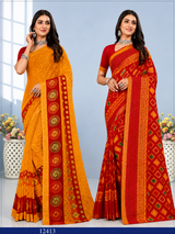 Ek Stree Shyam Rang Georgette Saree Collection - Designer Printed Saree Set of 8 - M.R. Saree Emporium