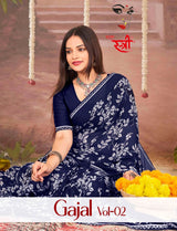 EkStree Gajal Vol-02 Weightless Saree 8 Pcs Set - Daily Wear Printed Sarees Wholesale - M.R. Saree Emporium