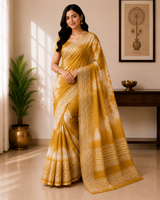 Designer Chiffon Saree with Tie Dye Pattern and Woven Border - Lightweight Daily Wear Fancy Saree Collection (5 Colors Set) - M.R. Saree Emporium